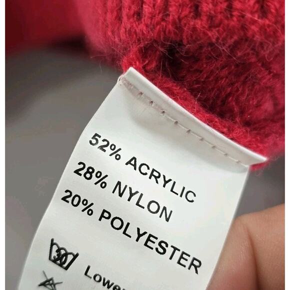 SNDYS Sweater Womens XXL 2X Red Jumper Wide Balloon Oversized Revolve - Picture 8 of 12